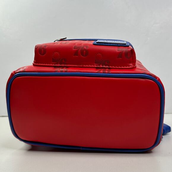 New Loungefly NBA Philadelphia 76ers Mini Debossed Backpack Basketball NWT - Picture 11 of 11